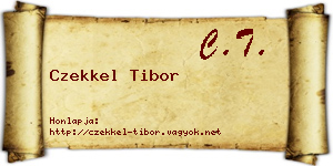 Czekkel Tibor névjegykártya